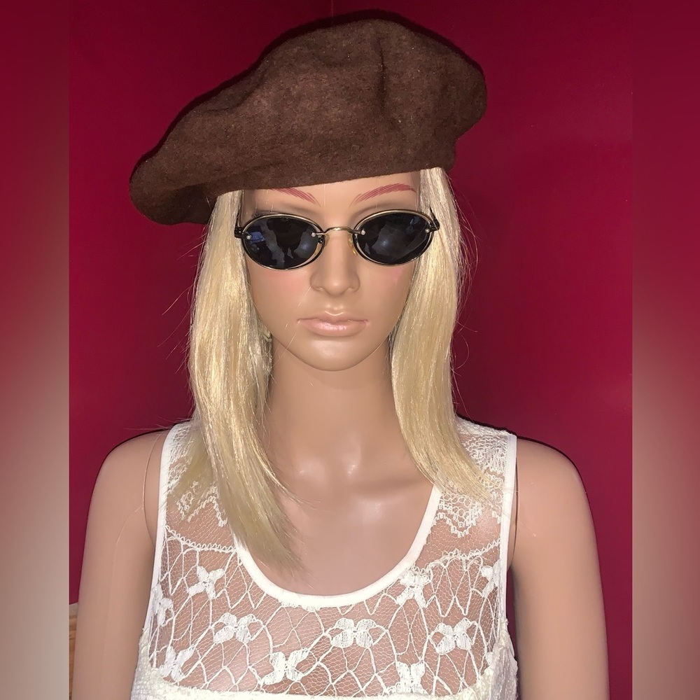French Beret 100% Wool Made in France Brown